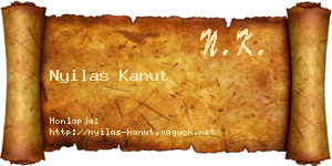 Nyilas Kanut névjegykártya